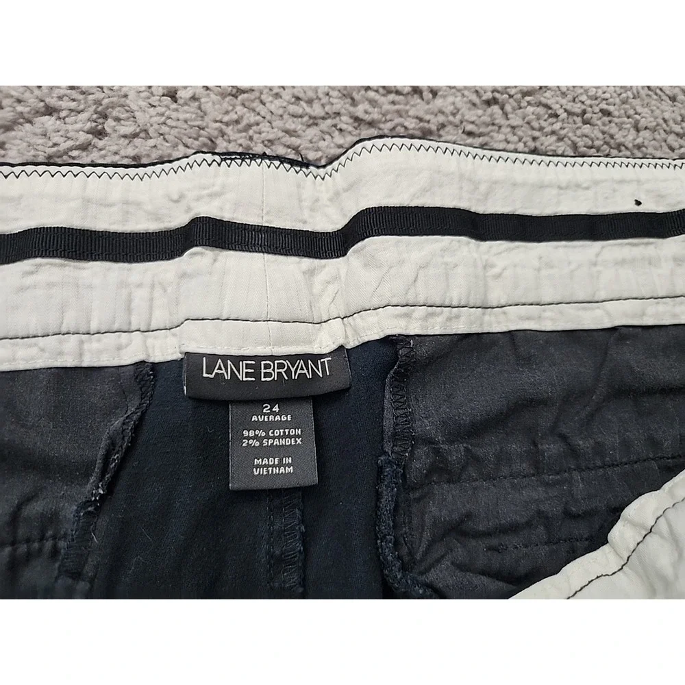 Lane Bryant Pants Womens 24 PLUS Black High Rise WideLeg Stretch ClassicWorkwear - Picture 2 of 7